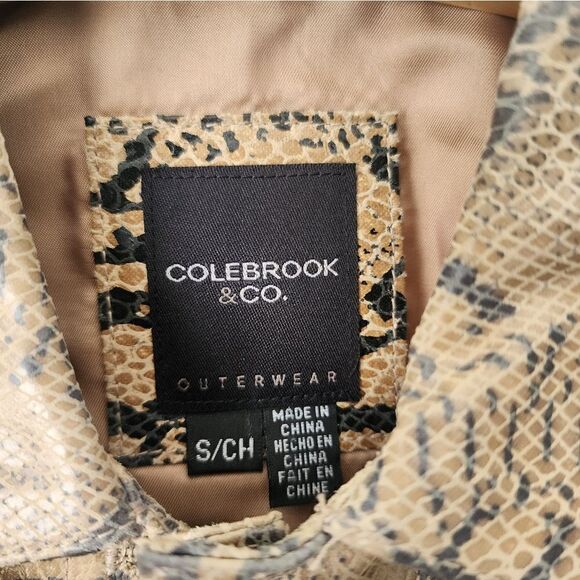 Colebrook and Co leather reptile print jacket - Picture 3 of 10